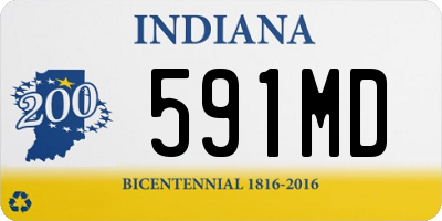 IN license plate 591MD