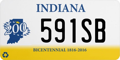 IN license plate 591SB