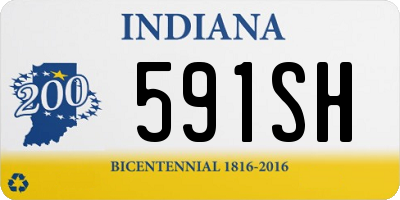 IN license plate 591SH