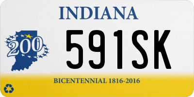 IN license plate 591SK