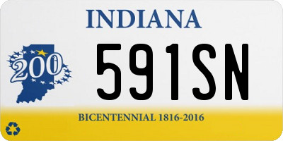 IN license plate 591SN