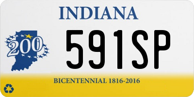 IN license plate 591SP