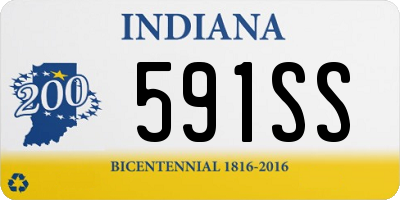 IN license plate 591SS