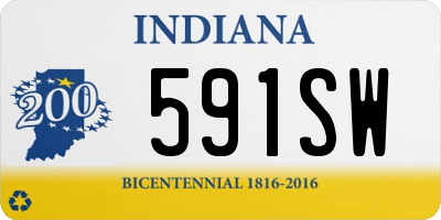 IN license plate 591SW