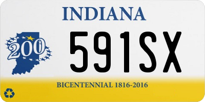 IN license plate 591SX