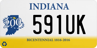 IN license plate 591UK