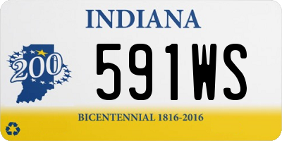 IN license plate 591WS