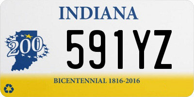 IN license plate 591YZ