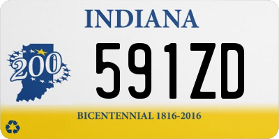 IN license plate 591ZD