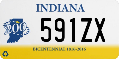 IN license plate 591ZX