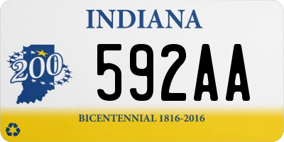 IN license plate 592AA