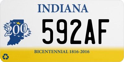 IN license plate 592AF