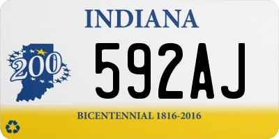 IN license plate 592AJ