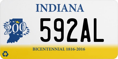 IN license plate 592AL