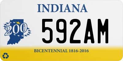 IN license plate 592AM