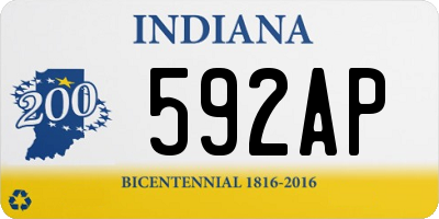 IN license plate 592AP