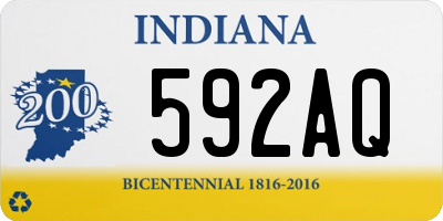 IN license plate 592AQ