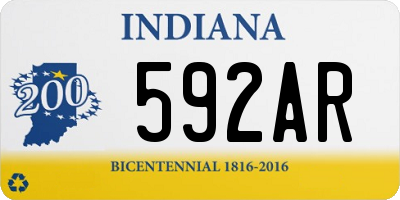 IN license plate 592AR