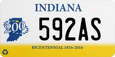 IN license plate 592AS