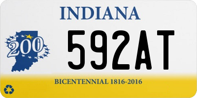 IN license plate 592AT