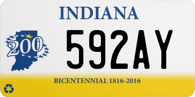 IN license plate 592AY