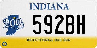 IN license plate 592BH