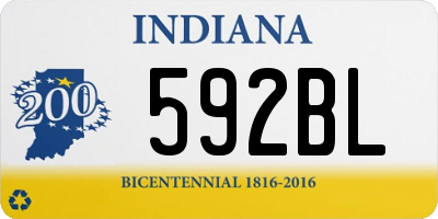 IN license plate 592BL