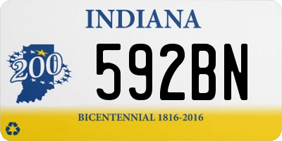 IN license plate 592BN