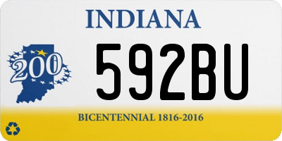 IN license plate 592BU