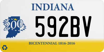 IN license plate 592BV