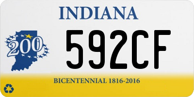 IN license plate 592CF