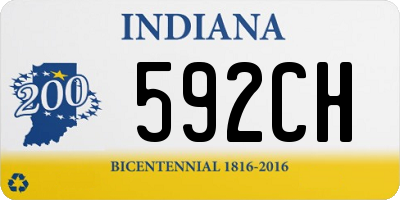 IN license plate 592CH