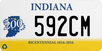 IN license plate 592CM