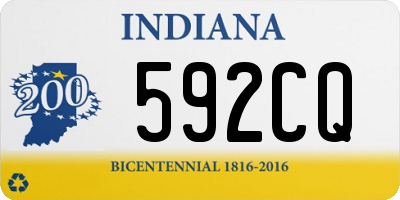 IN license plate 592CQ