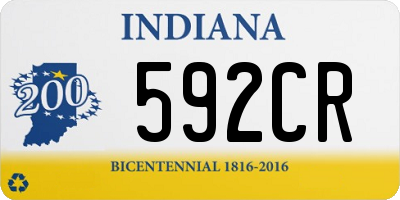 IN license plate 592CR