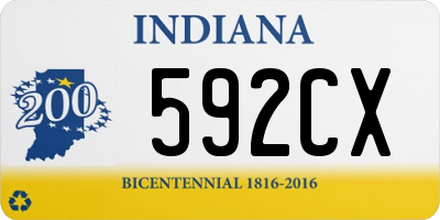 IN license plate 592CX