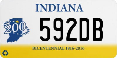 IN license plate 592DB