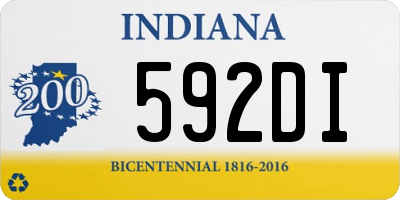 IN license plate 592DI