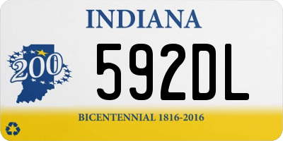 IN license plate 592DL