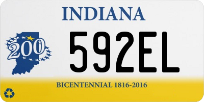 IN license plate 592EL