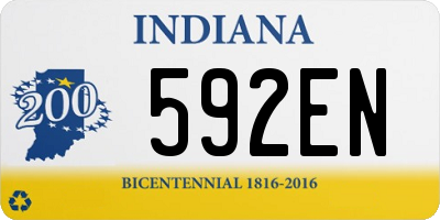 IN license plate 592EN