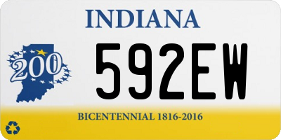 IN license plate 592EW