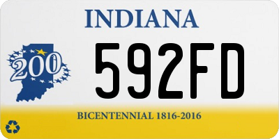 IN license plate 592FD