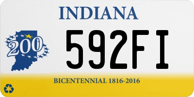 IN license plate 592FI