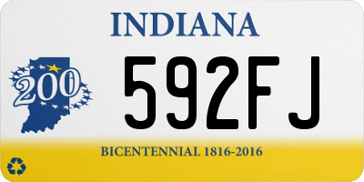 IN license plate 592FJ