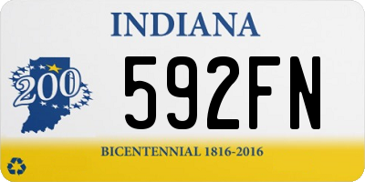 IN license plate 592FN