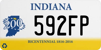 IN license plate 592FP