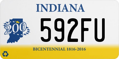 IN license plate 592FU