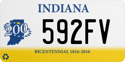 IN license plate 592FV