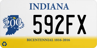 IN license plate 592FX